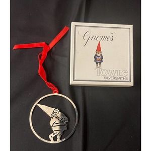 Towle Silversmiths 1979 VTG “Stargazer” Gnome Silver Plated Christmas Ornament